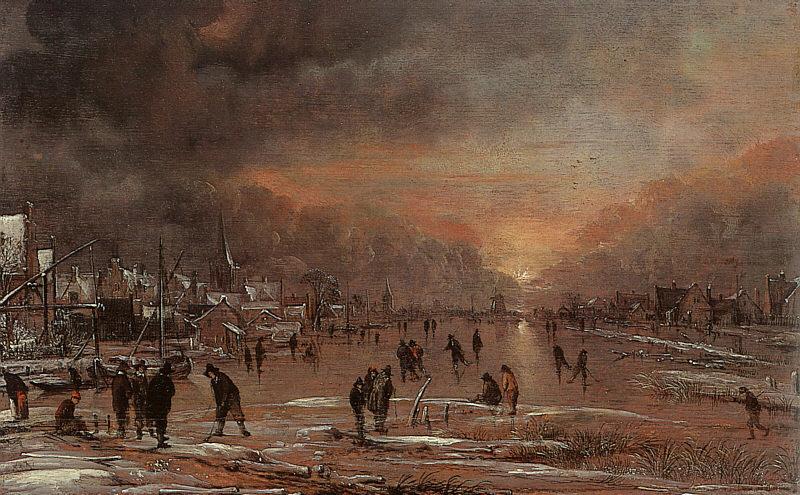 NEER, Aert van der Sports on a Frozen River g oil painting image